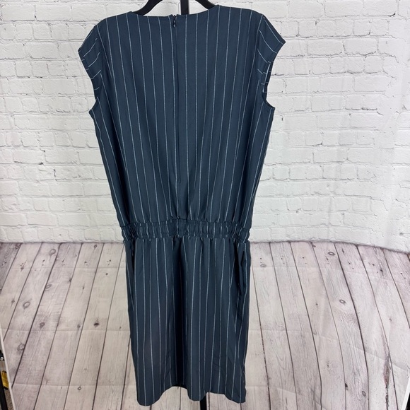 Albion Going Places Navy Pinstripes Dress Size XL - Picture 5 of 6